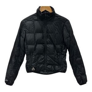 Eddie Bauer First Ascent Micro Puffer Jacket Black Womens Small Storm Down 800